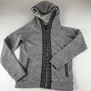 American Eagle Sweater Womens‎ Medium Grey Full Zip Aztec Hoodie Sweatshirt